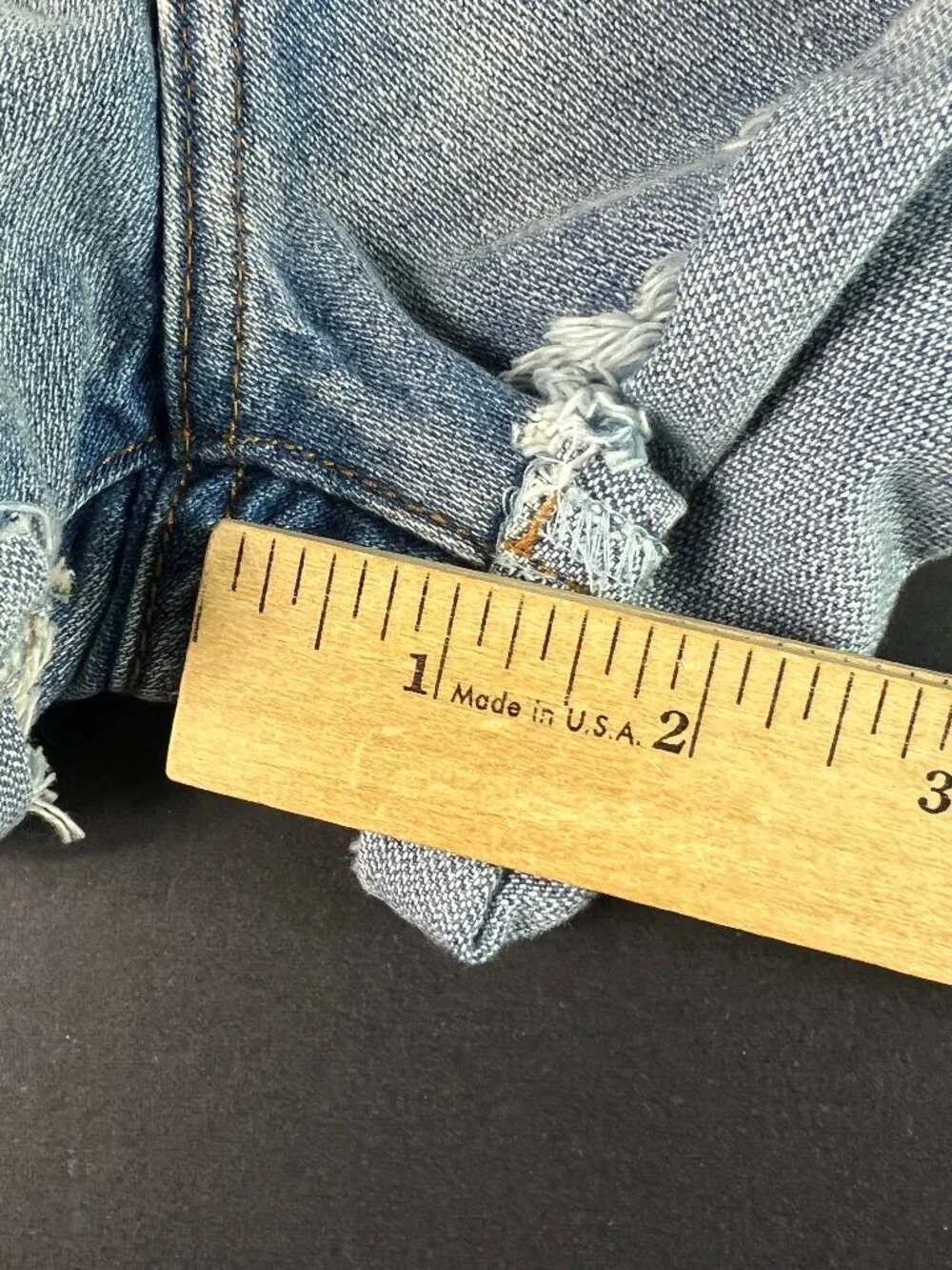 One Teaspoon Shorts Women's 33* Bandits Twisted Cuff Blue Denim Jorts Tag 29